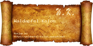 Waldapfel Kolos névjegykártya